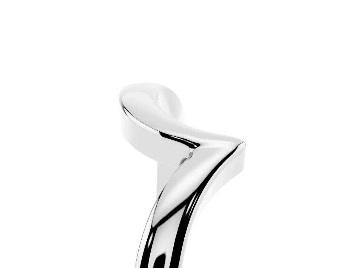 Chevron V-Shaped Contour Band Silver