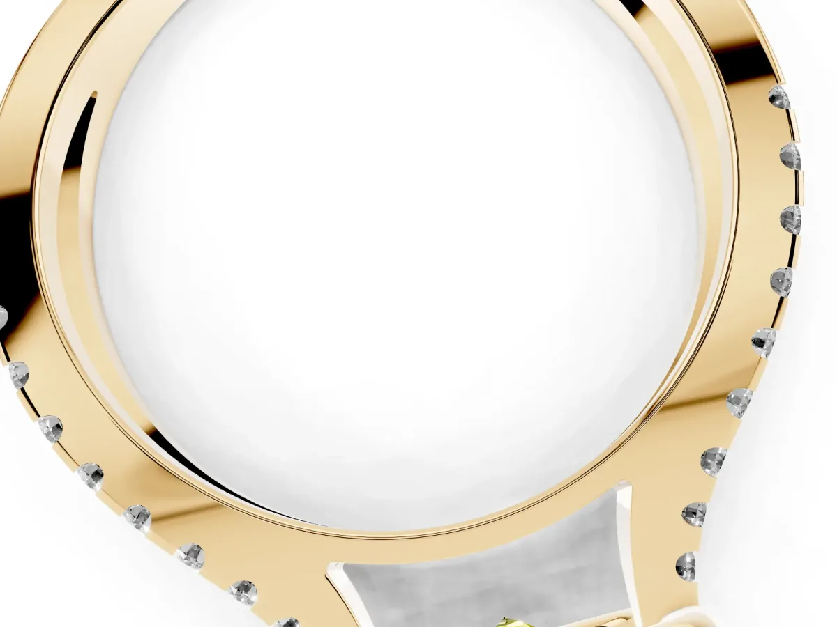 Fancy Yellow Princess Cut Diamond Halo Ring with Split Shank Pavé Band and Prong Setting Yellow gold