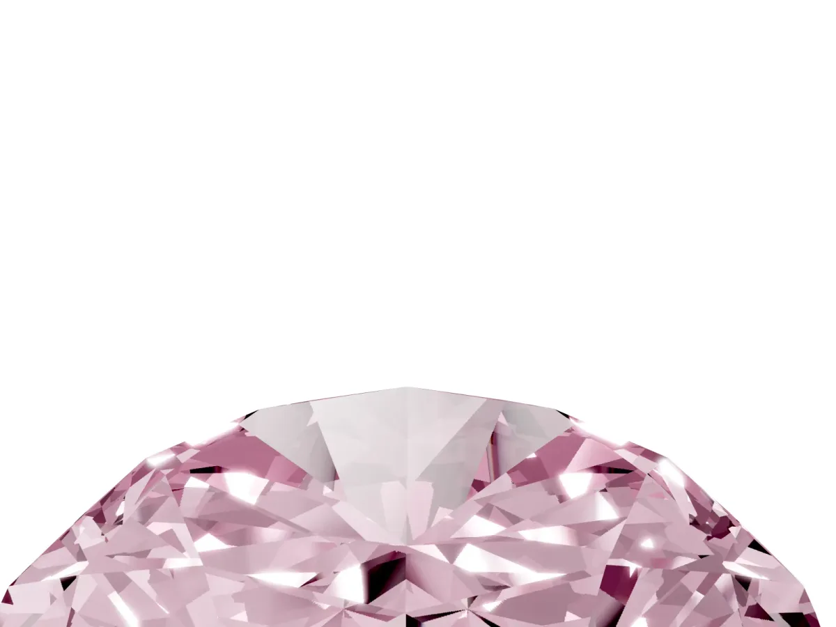Fancy Pink Oval Cut Diamond Solitaire Ring with Prong Setting and Pavé Band Rose gold