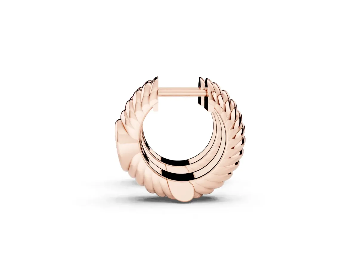 Oval Diamond Vera Hoop Earrings Rose gold