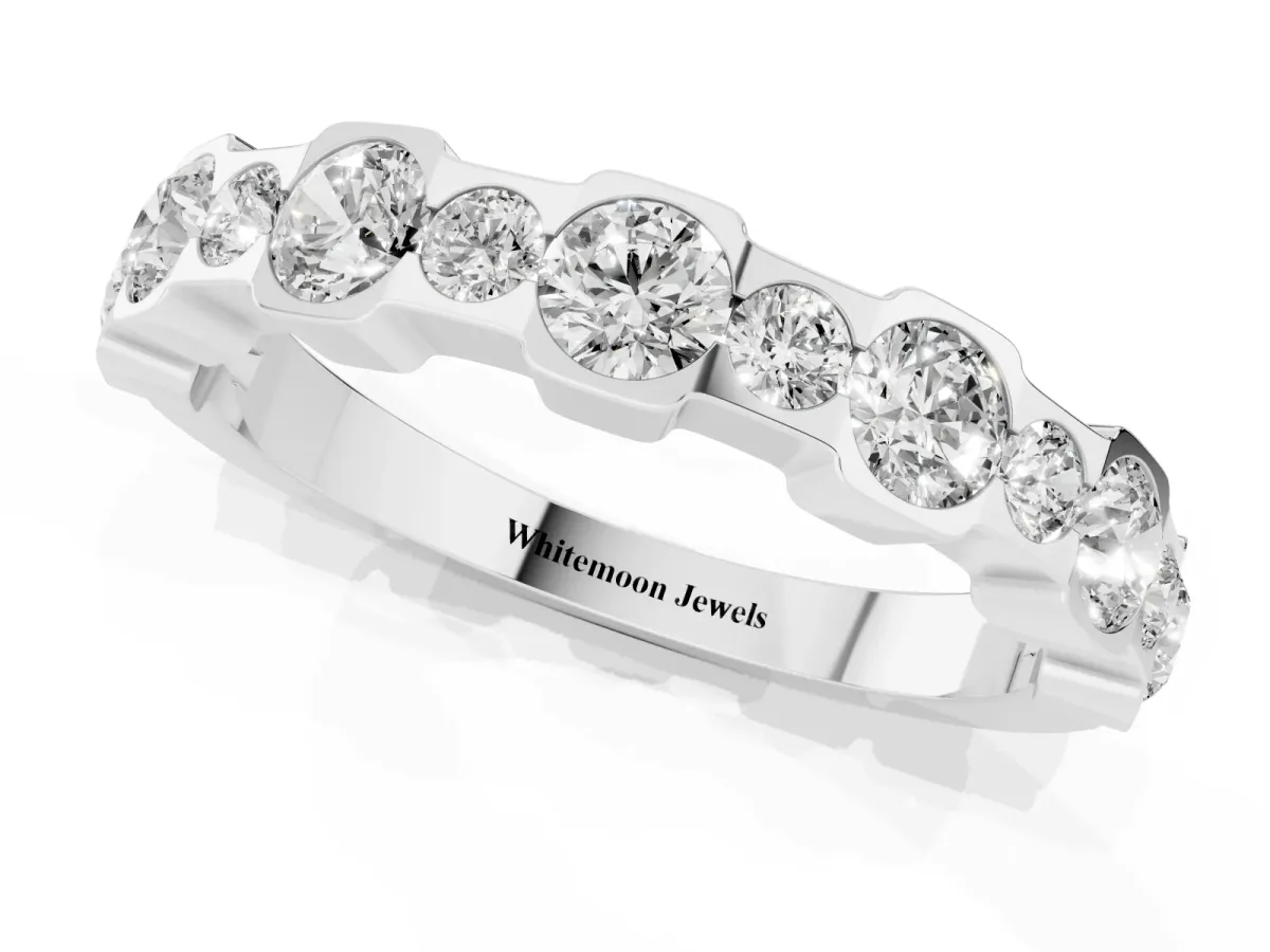 Round Diamond Promise Ring with Round Diamond Accents Silver