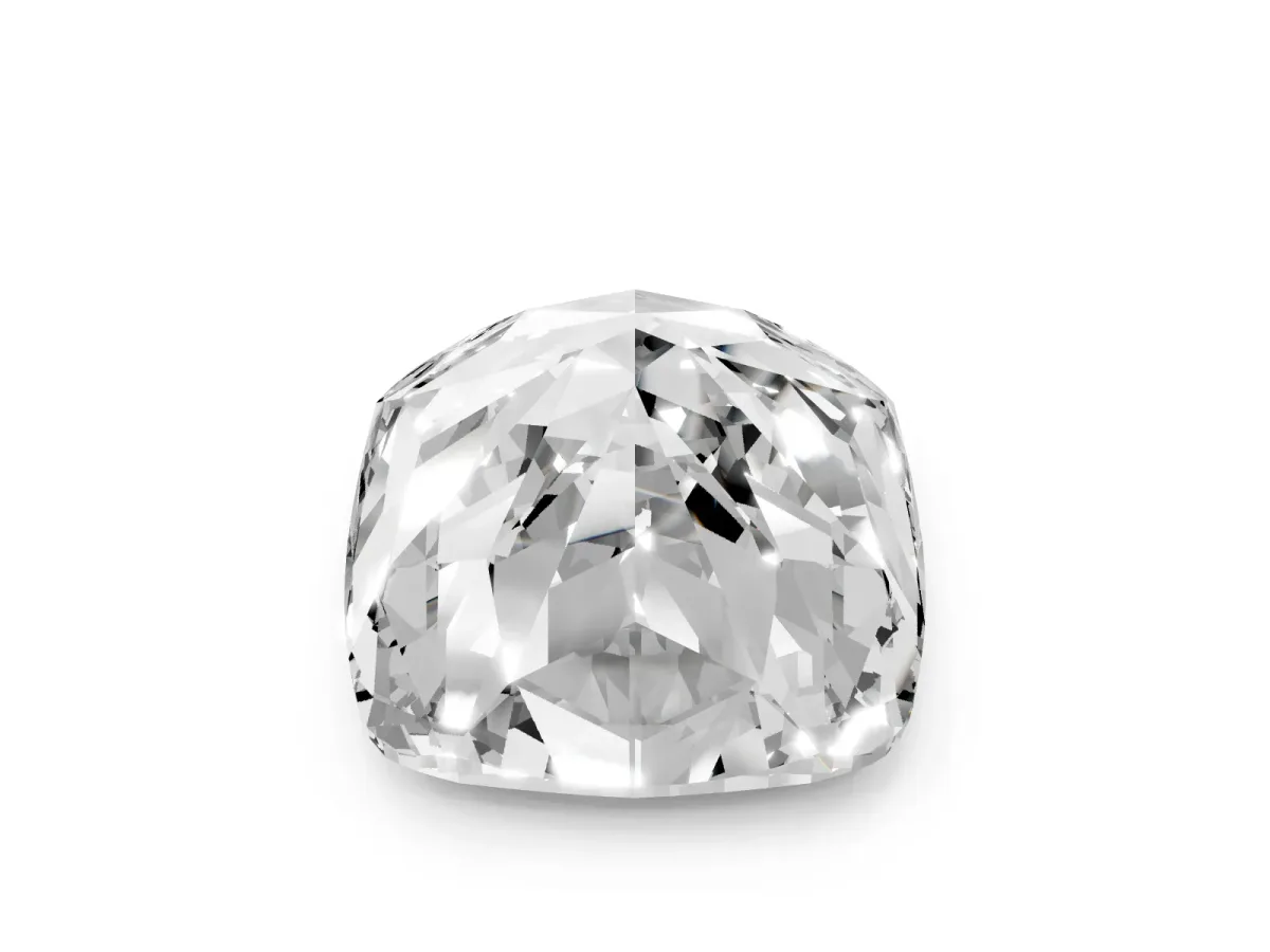 Cushion Cut Solitaire Engagement Ring with Cathedral Band and Four-Prong Setting Rose gold