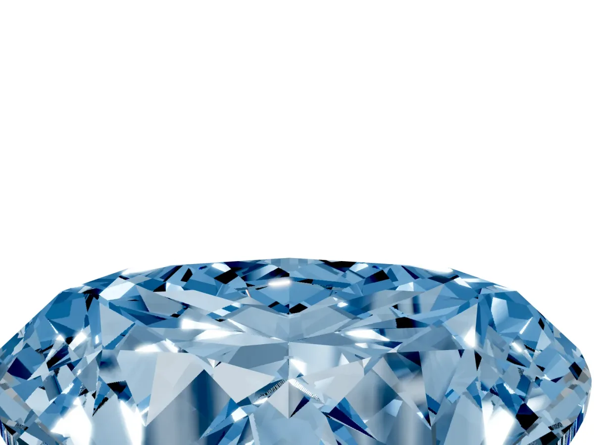 Fancy Blue Heart Cut Cut Double Halo Diamond Engagement Ring with Pave Band and Four-Prong Setting White gold