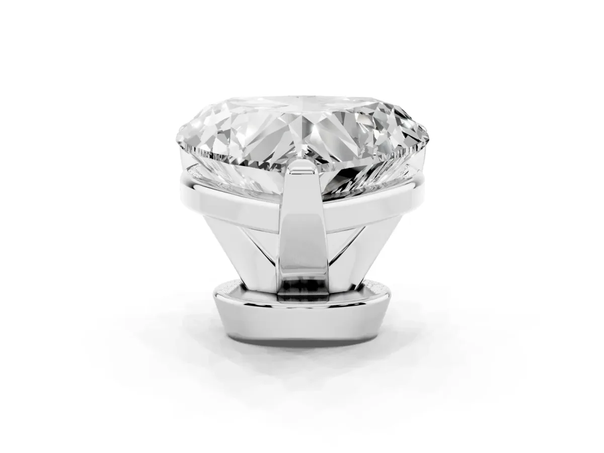 Heart Cut Diamond Solitaire Ring with Prong Setting and Classic Band Platinum