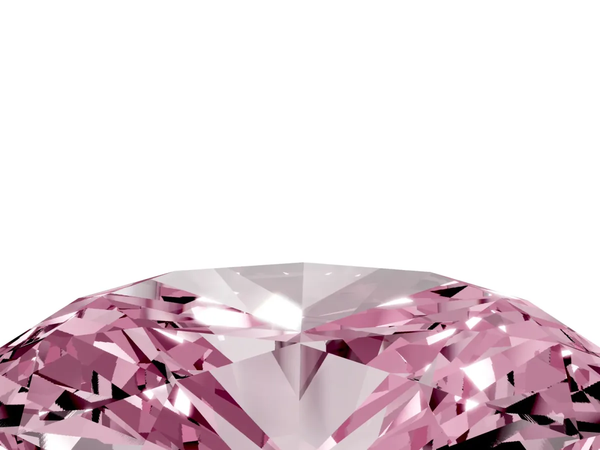 Fancy Pink Oval Cut Diamond Solitaire Ring with Prong Setting and Pavé Band Yellow gold