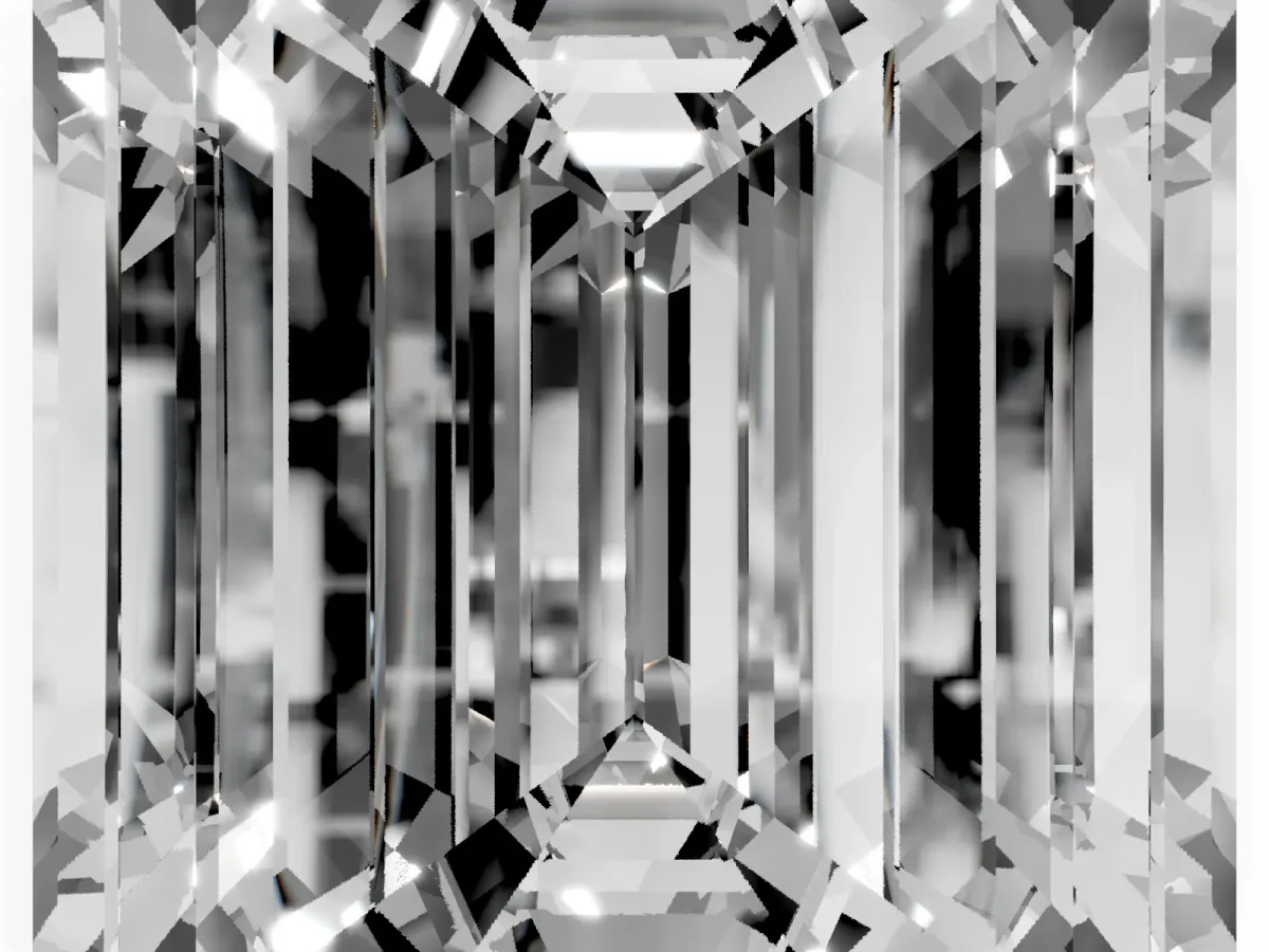 Emerald Cut Solitaire Twist Band Six-Prong Setting Silver