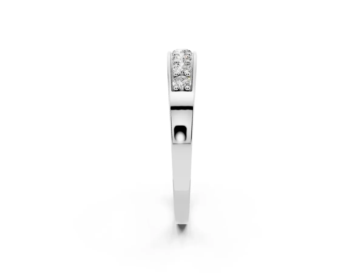 Channel-Set Round Diamond Comfort Fit Band Platinum