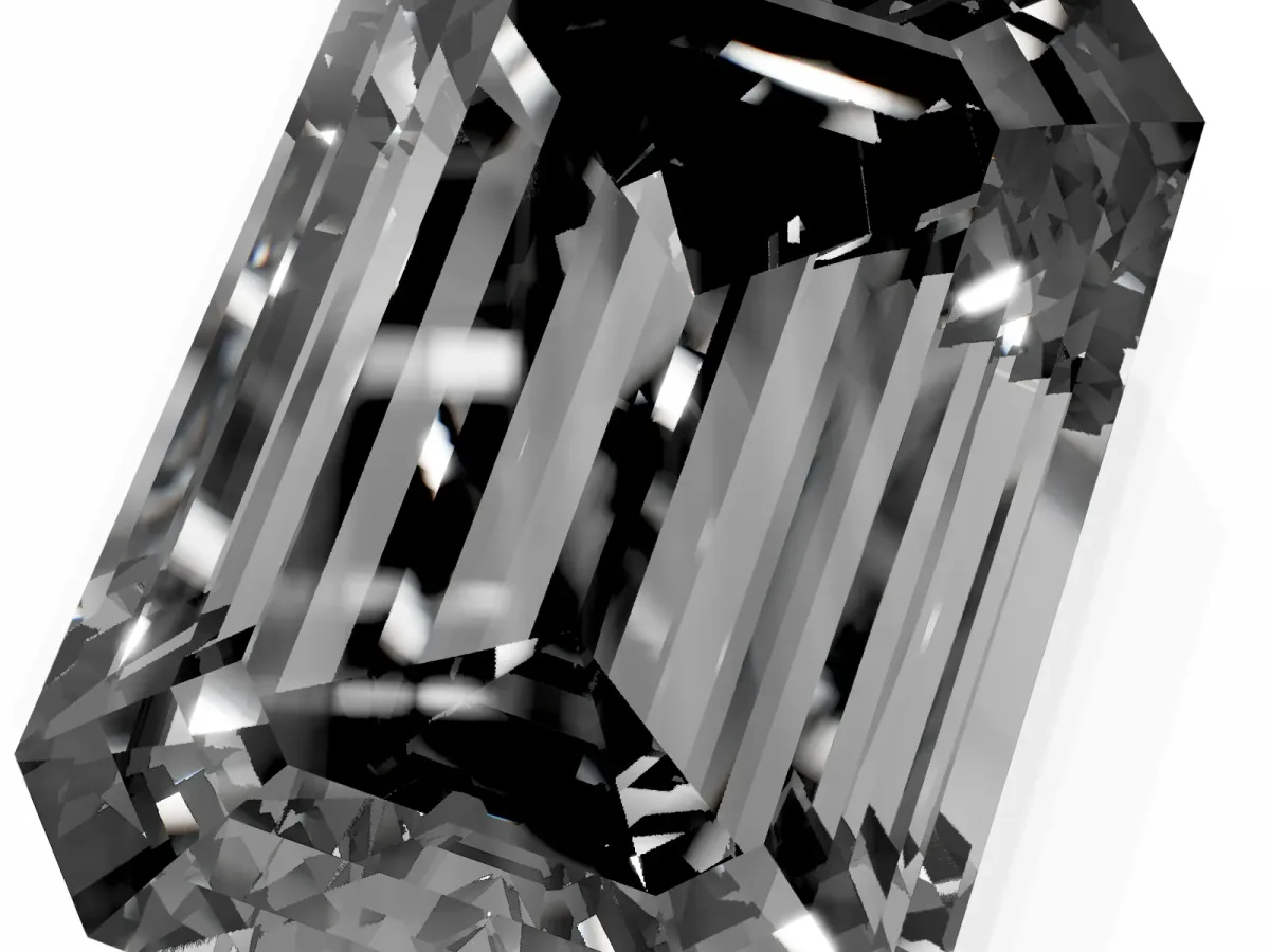 Fancy Black Emerald Cut Cut Pave Band Milgrain Solitaire Ring Rose gold