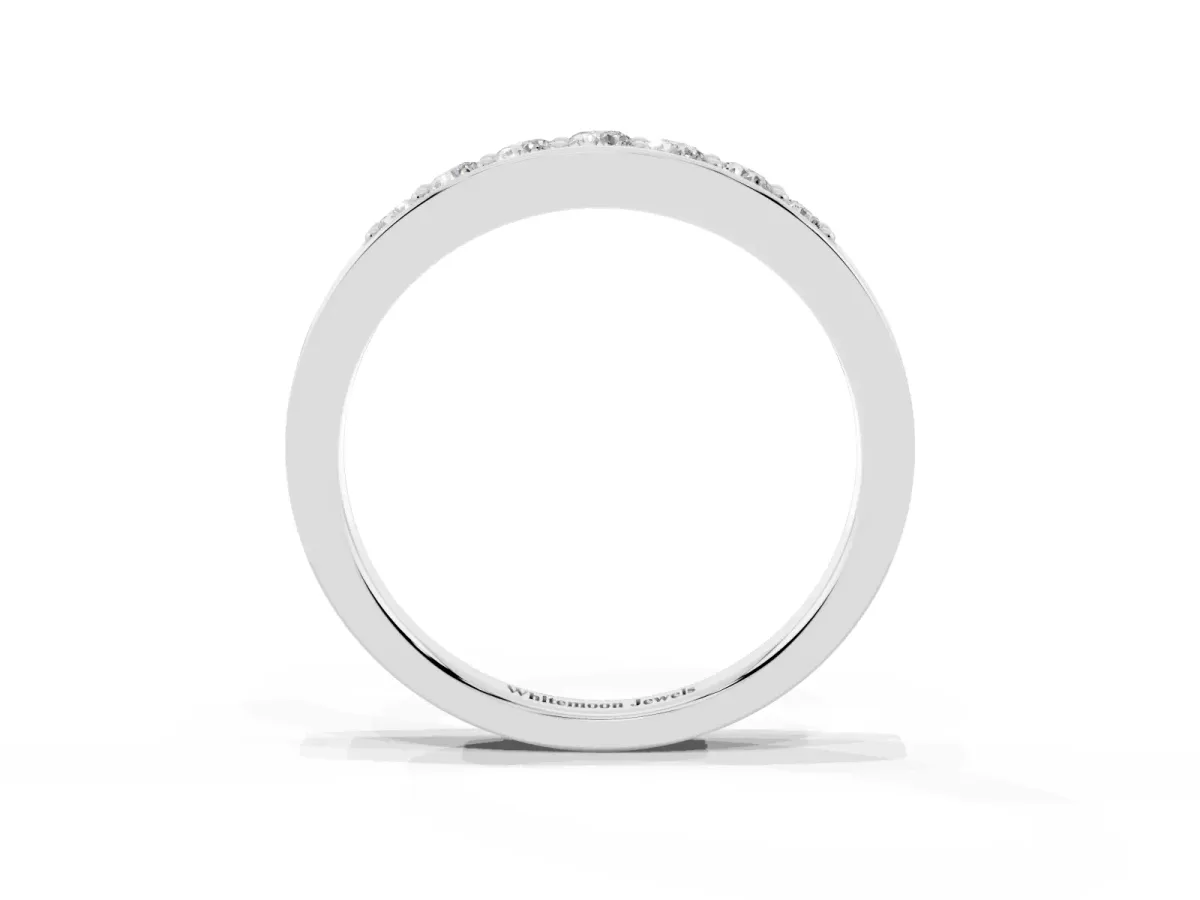Channel-Set Round Diamond Comfort Fit Band Platinum