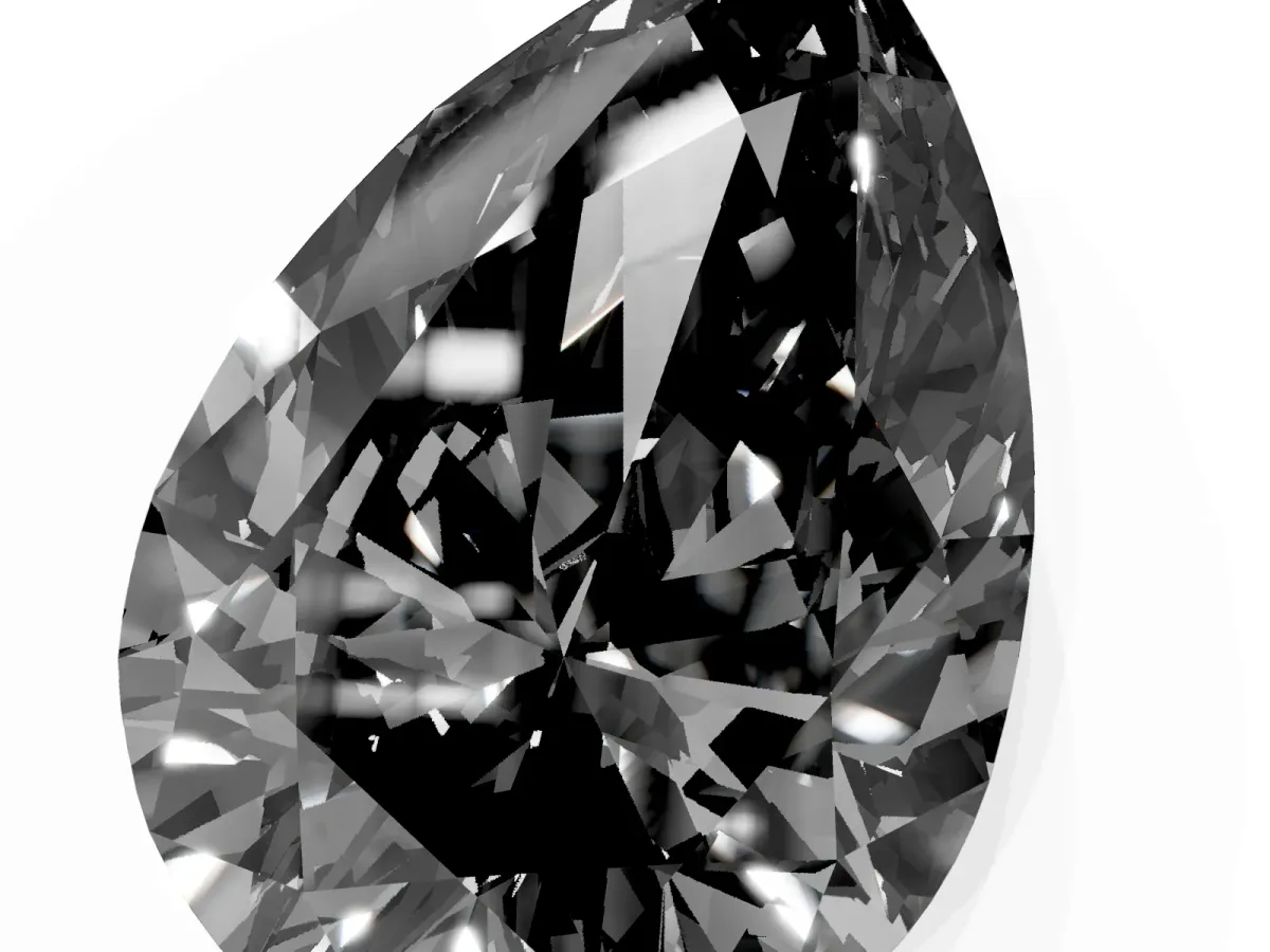 Fancy Black Pear Cut Diamond Ring with Marquise Side Stones and Prong Setting Yellow gold