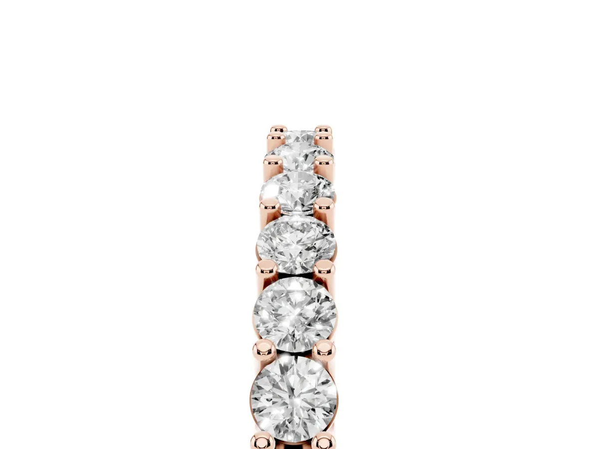 Round Diamond Pavé Half-Eternity Band Rose gold