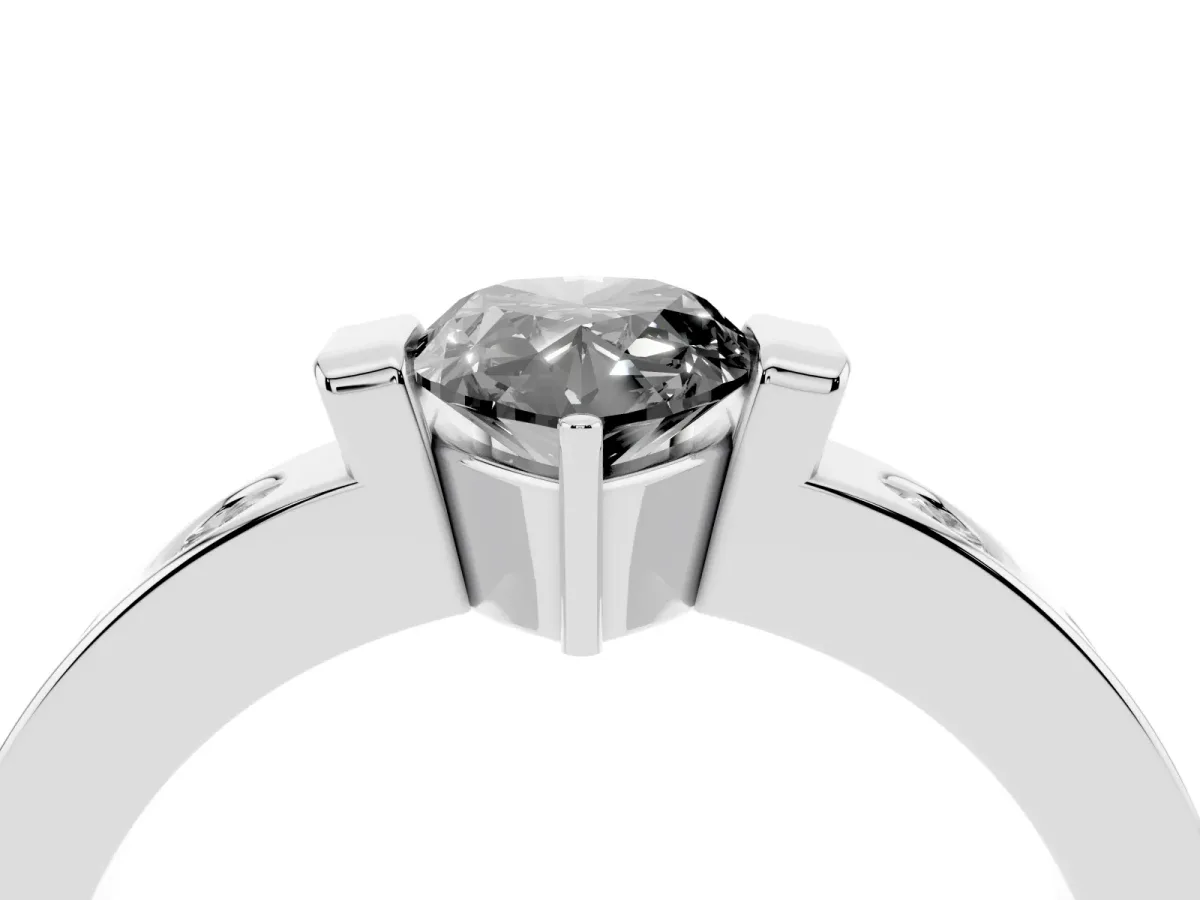 Fancy Black Pear Cut Brilliant Channel-Set Diamond Ring with Bezel Prong Setting Platinum
