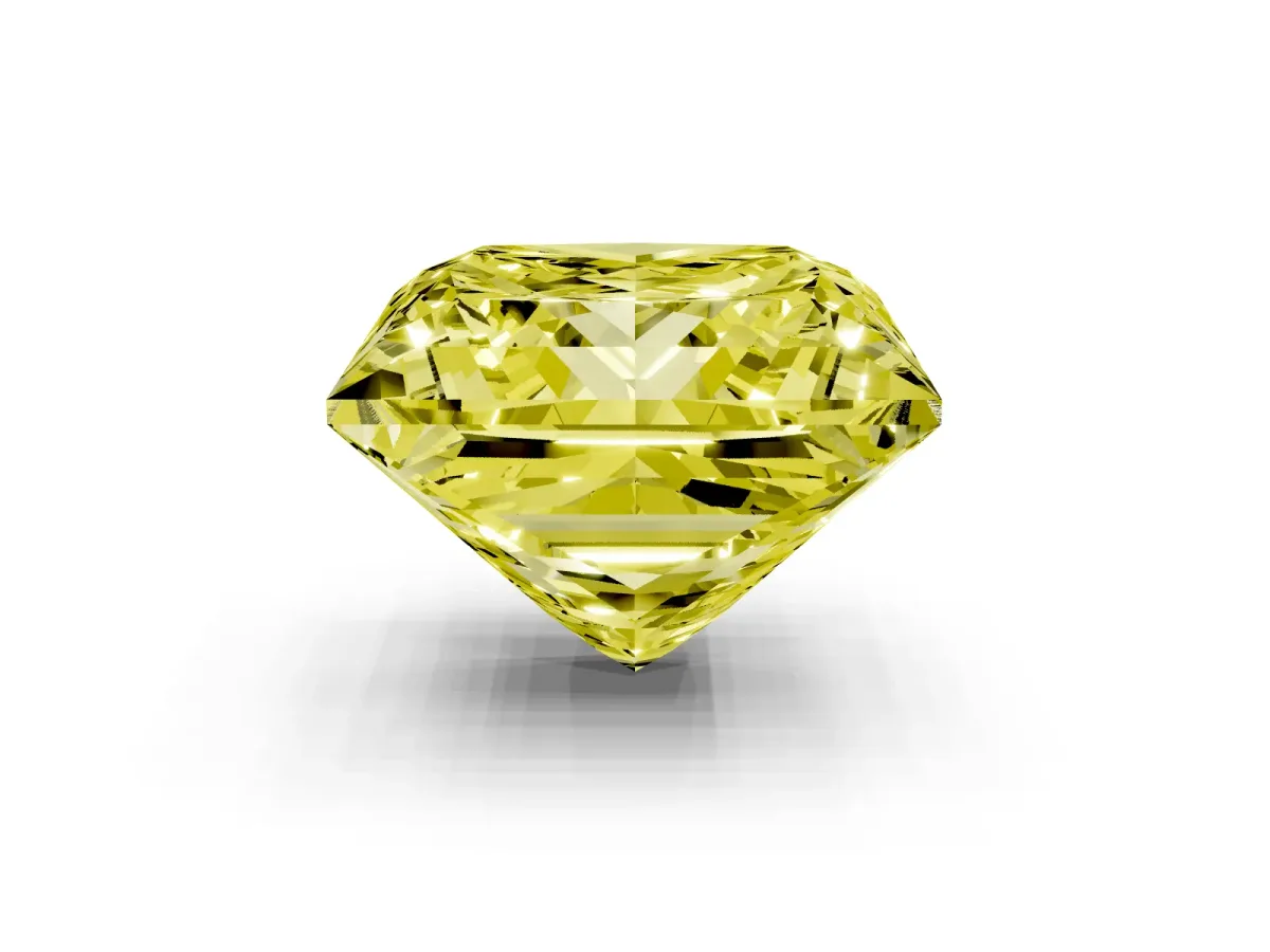 Fancy Yellow Princess Cut Halo Diamond Ring with Milgrain and Bezel Accents on a Split Shank Band Rose gold