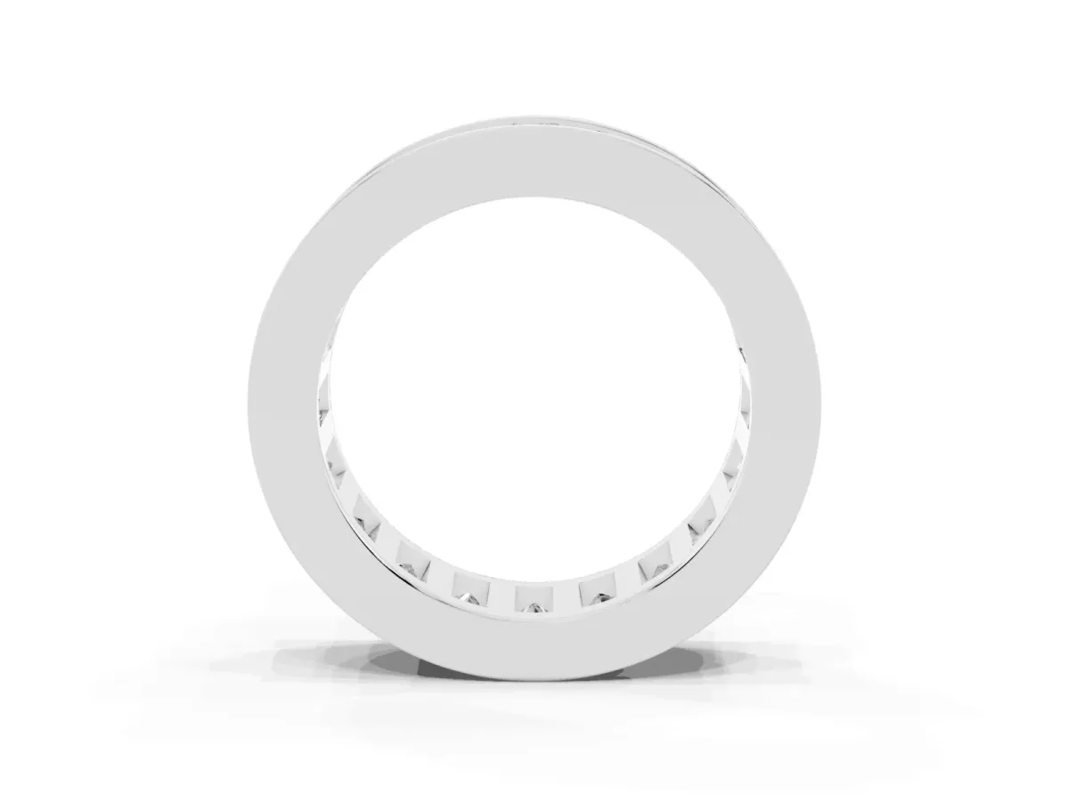 Princess Cut Eternity Band with Channel Set Platinum