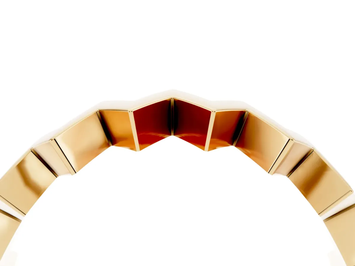 Zigzag Chevron Band Yellow gold