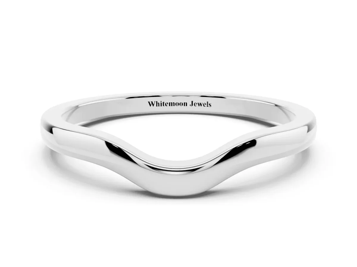 Curved Plain Band Silver