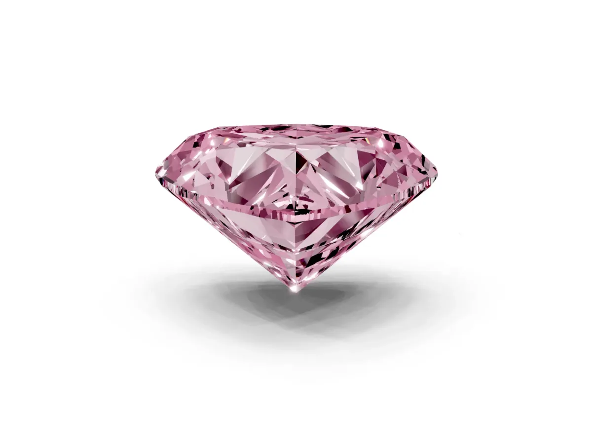 Fancy Pink Heart Cut Cut Double Halo Diamond Engagement Ring with Pave Band and Four-Prong Setting Silver