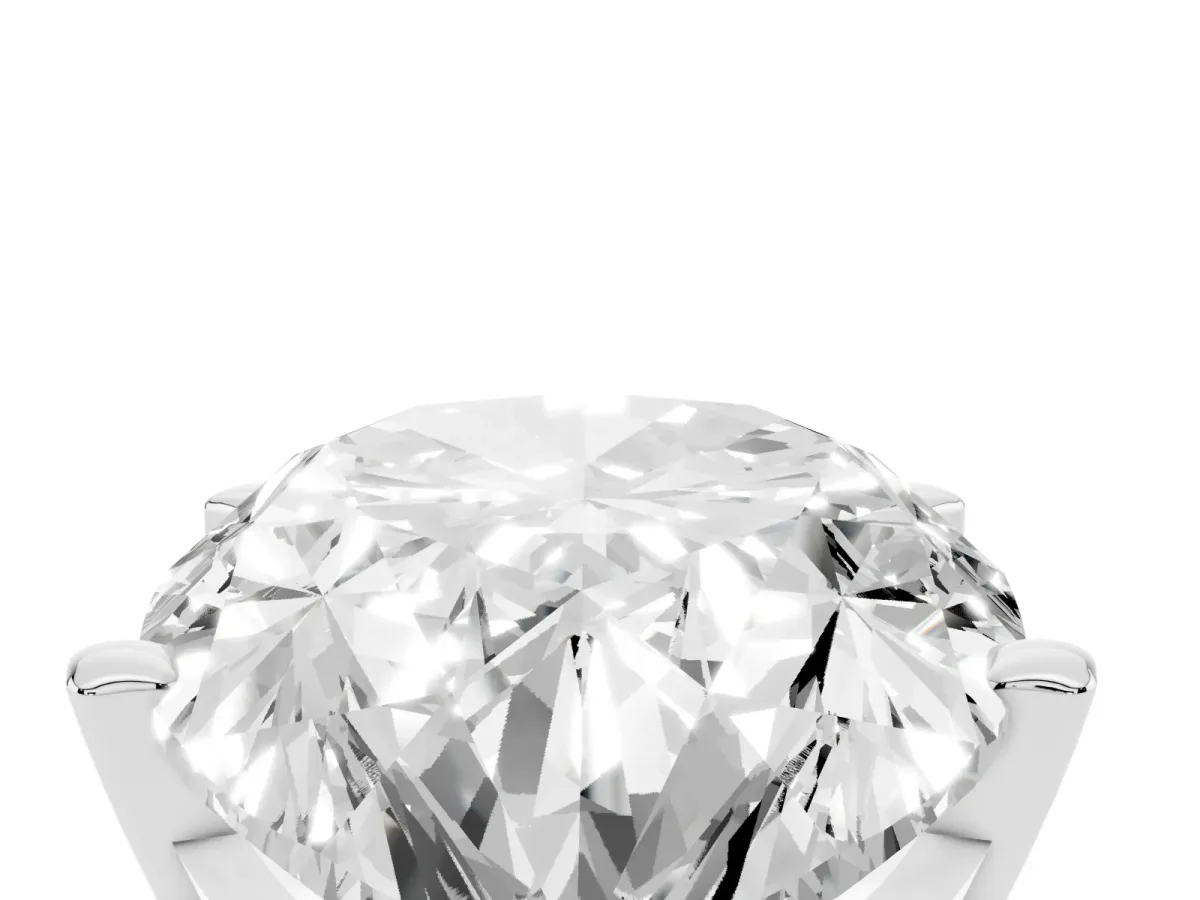 Pear Cut Diamond Solitaire Ring with Prong Setting and Classic Band White gold