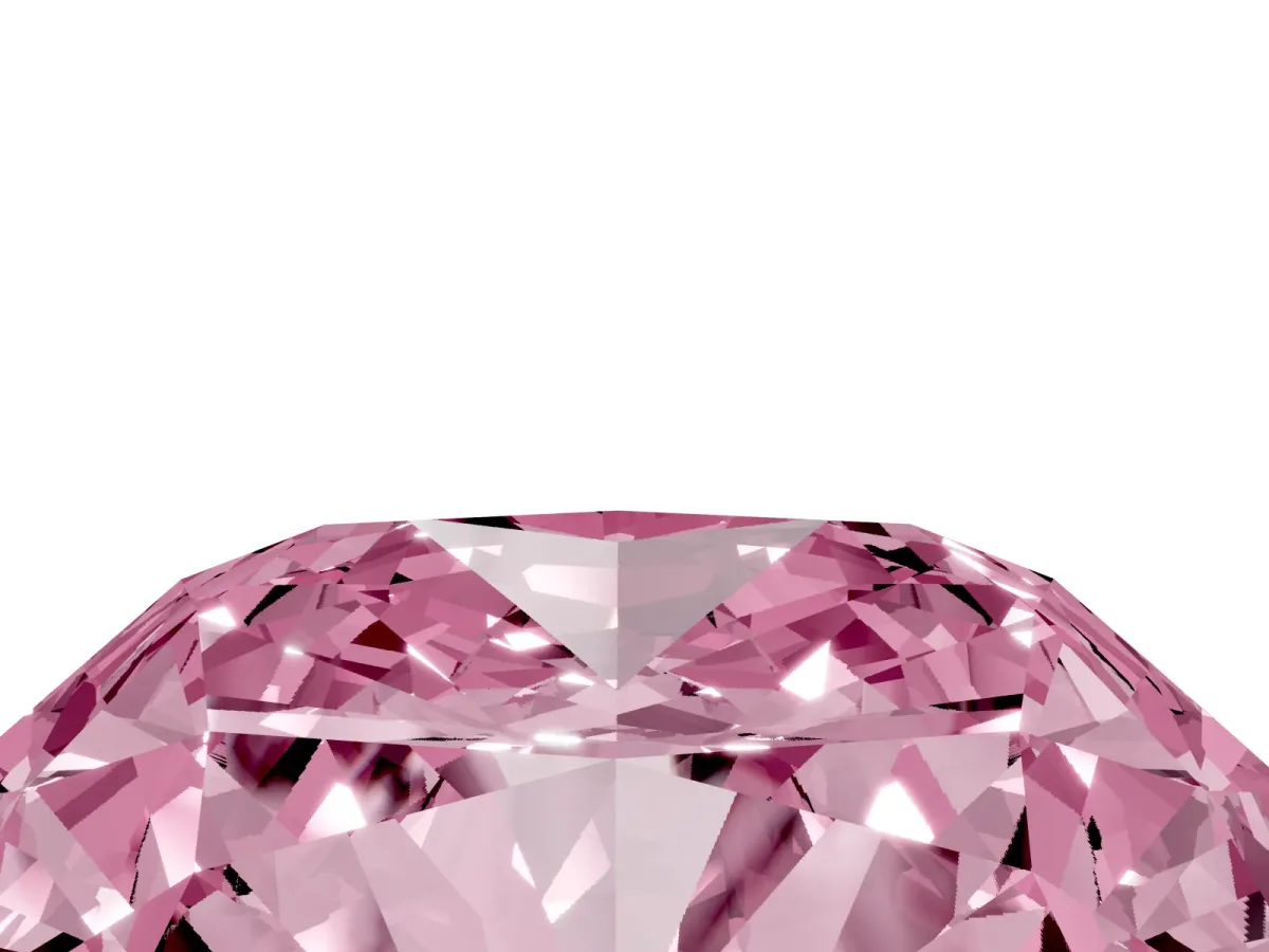 Fancy Pink Cushion Cut Halo Milgrain Solitaire with Bezel Set Side Stones and Pave Band Silver
