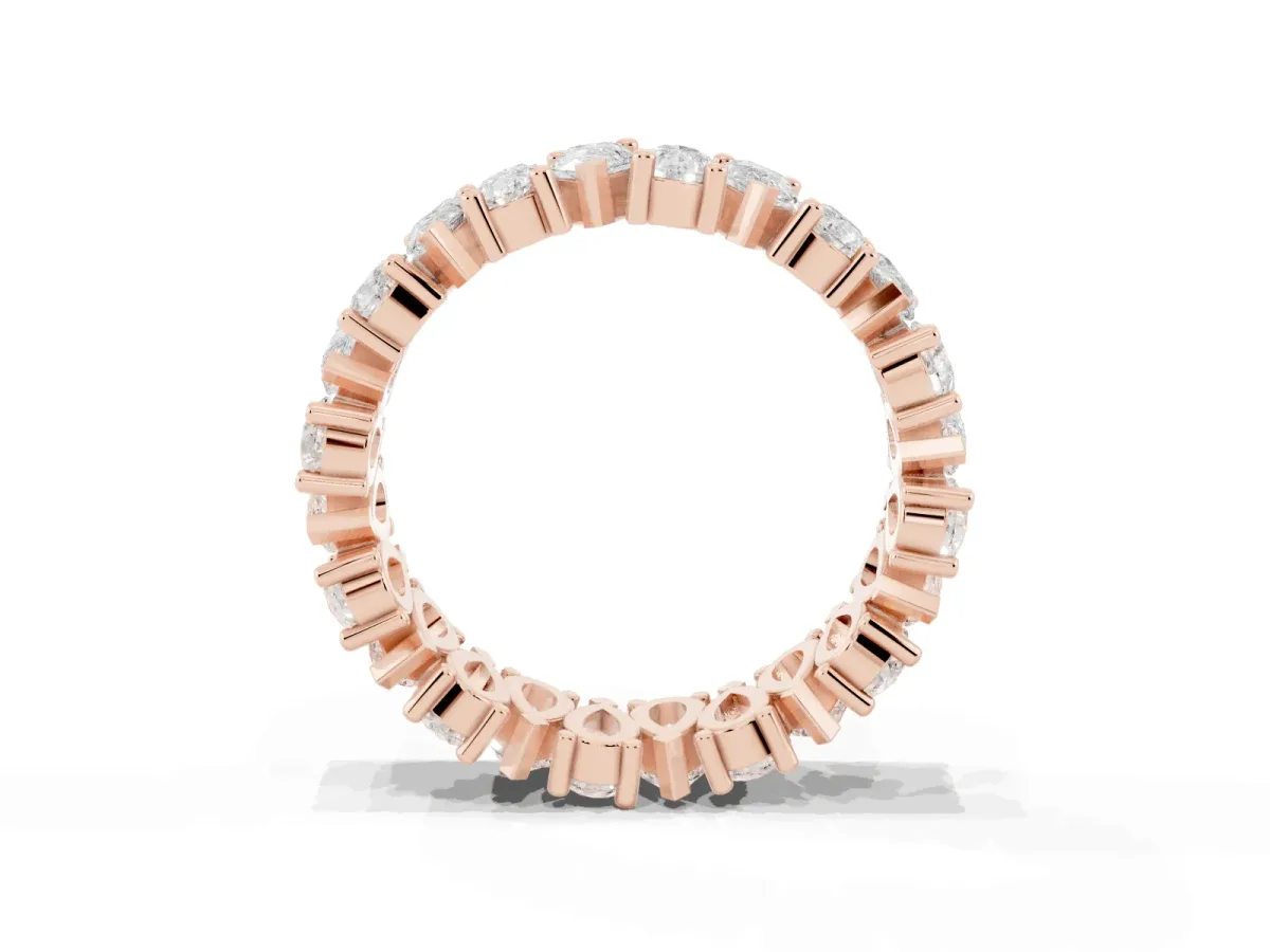 Pear Diamond Shared Prong Eternity Band Rose gold