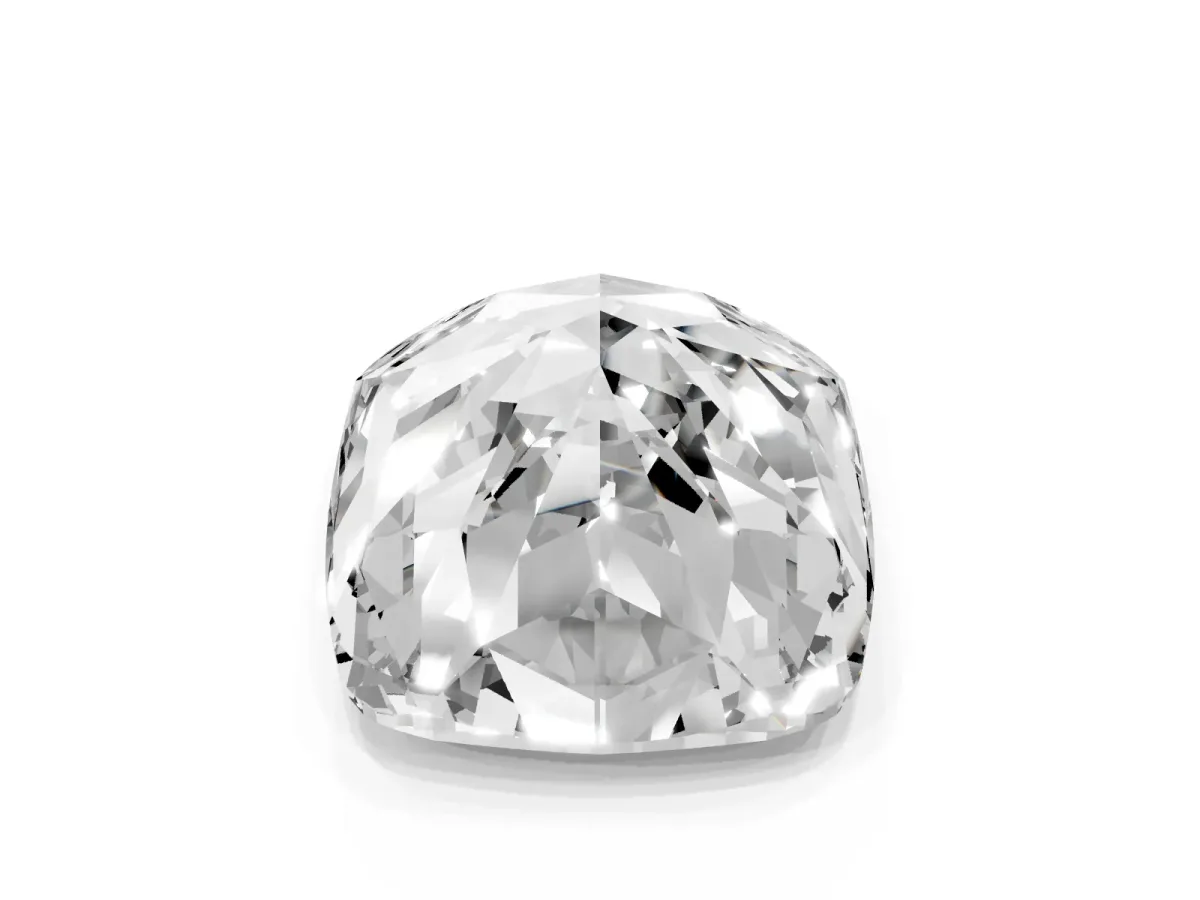 Cushion Cut Solitaire Engagement Ring with Cathedral Band and Four-Prong Setting White gold