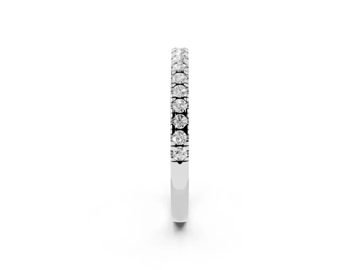 Round Diamond Pavé Set Eternity Band White gold