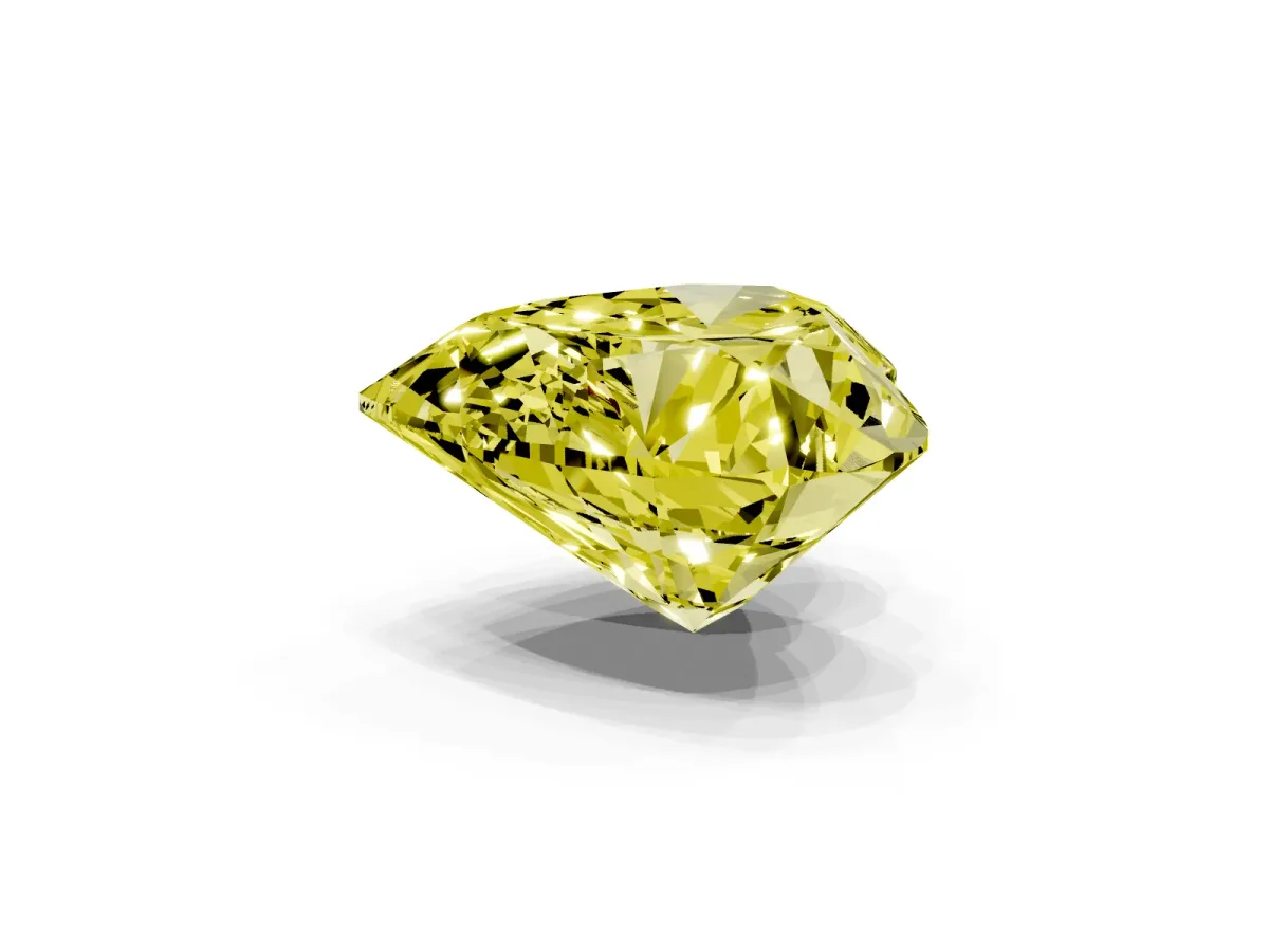 Fancy Yellow Heart Cut Diamond Ring with Marquise Side Stones and Prong Setting Rose gold