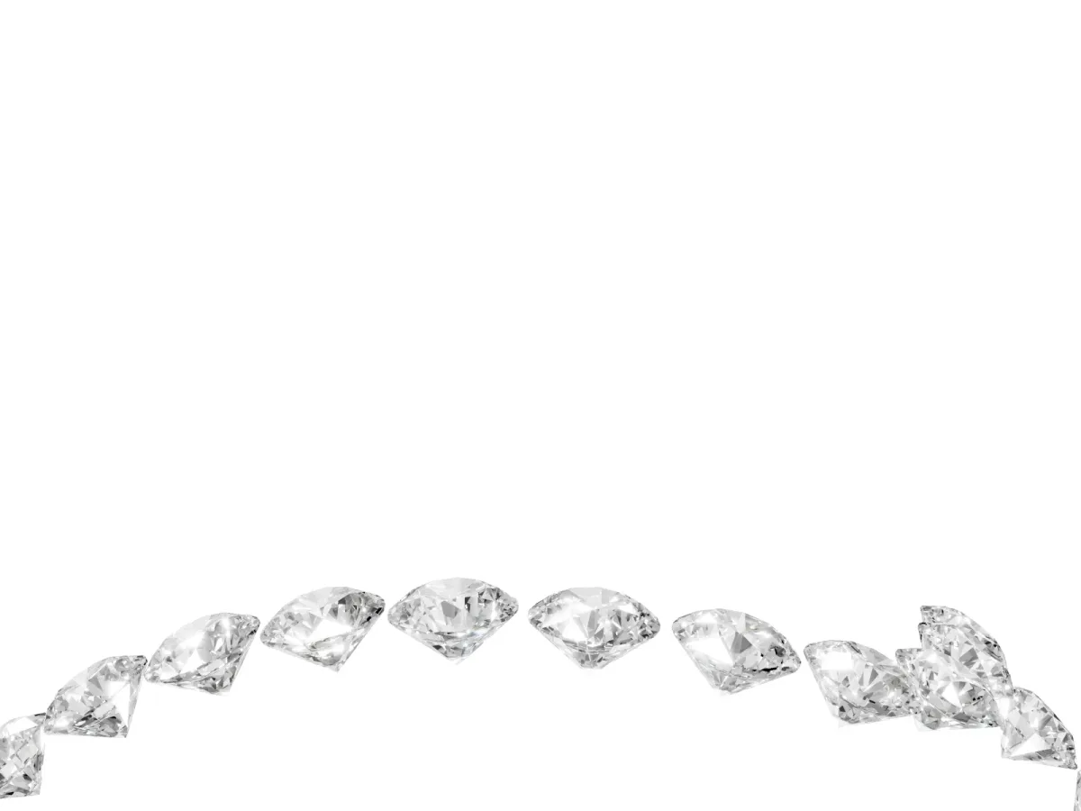 Pavé Round Diamond Chevron Band with Prong Setting Silver