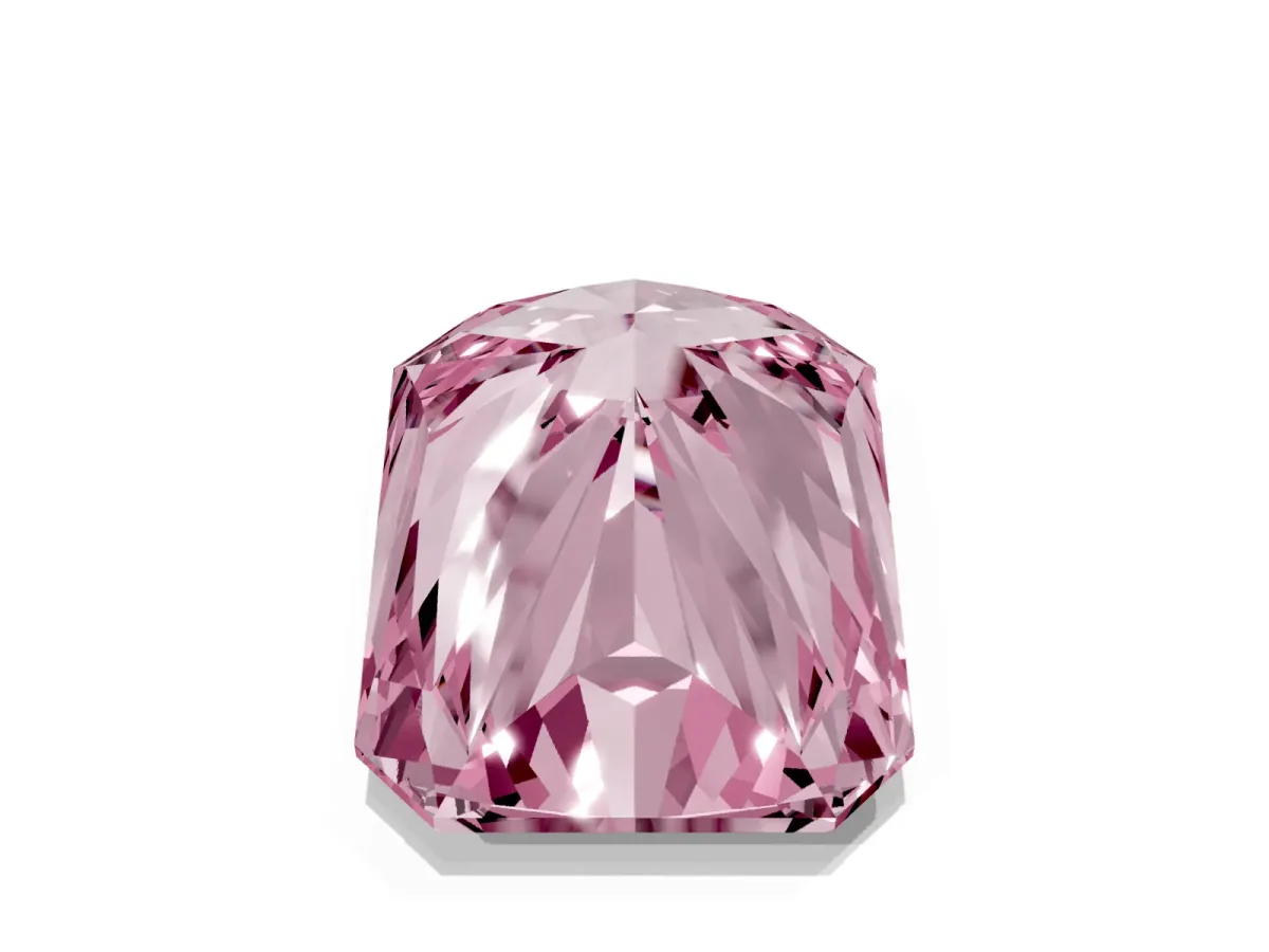 Fancy Pink Radiant Cut Cut Pave Band Milgrain Solitaire Ring Yellow gold