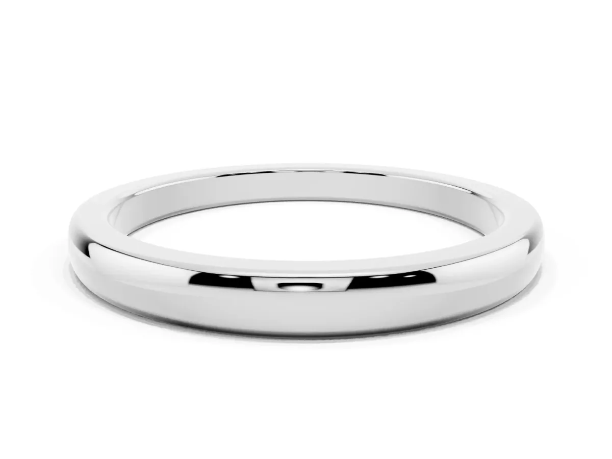 Classic Plain Metal Band Silver