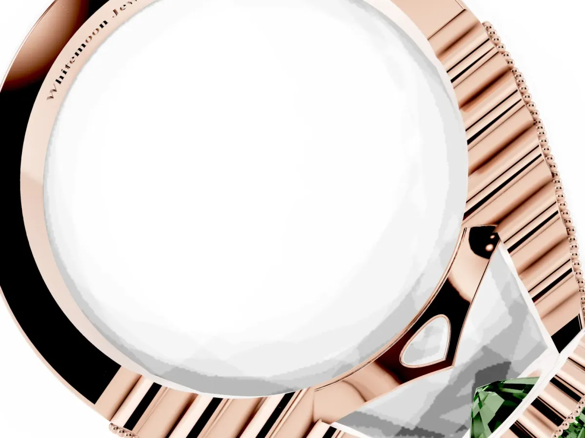 Fancy Green Oval Cut Cut Halo Pavé Solitaire Ring with Milgrain Band Rose gold