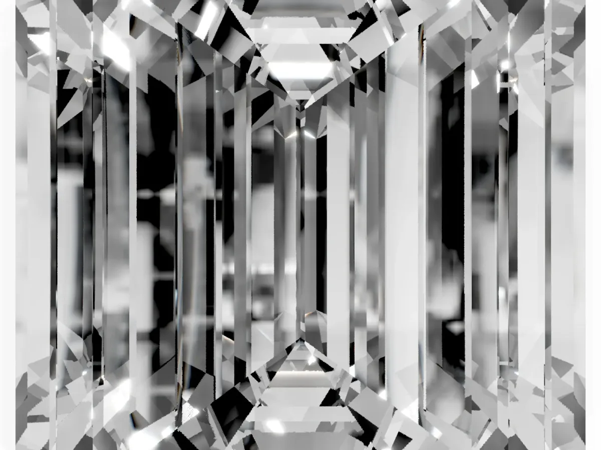 Emerald Cut Solitaire Twist Band Six-Prong Setting Yellow gold