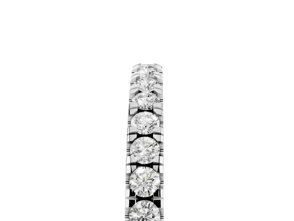Round Diamond Pavé Set Eternity Band White gold