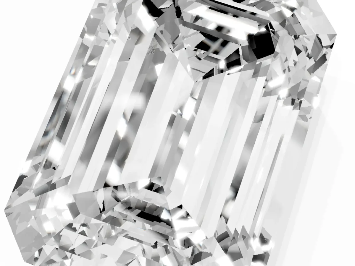 Emerald Cut Cut Pave Band Milgrain Solitaire Ring Yellow gold