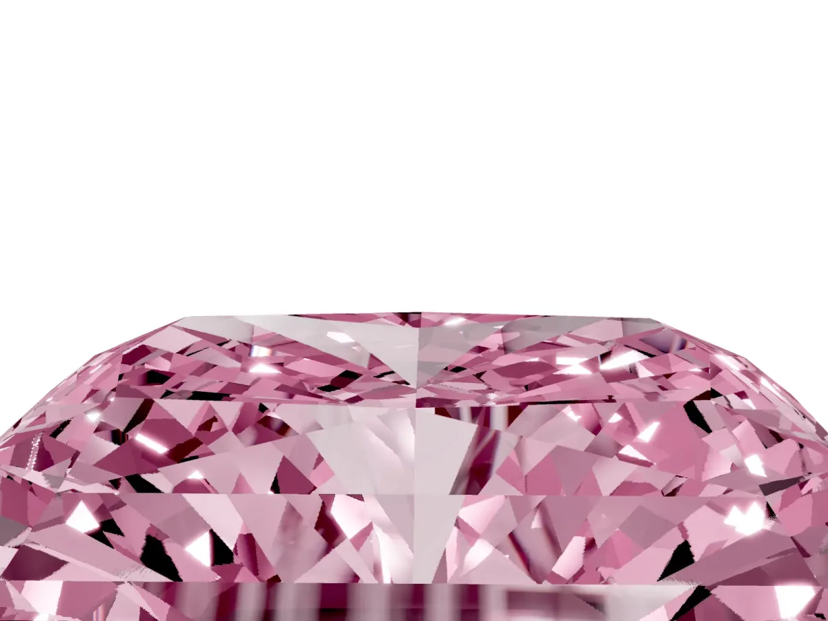 Fancy Pink Radiant Cut Cut Pave Band Milgrain Solitaire Ring Yellow gold