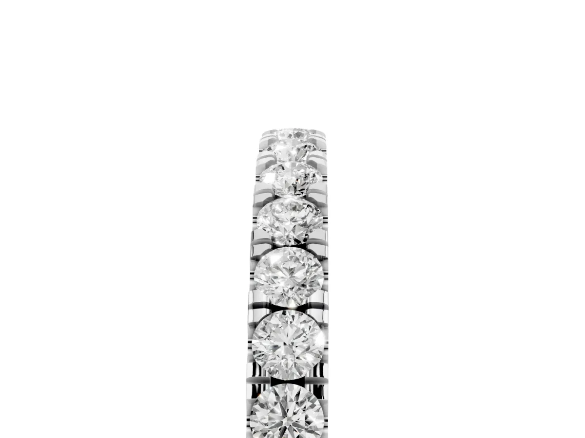 Round Diamond Eternity Band with Prong Setting Platinum