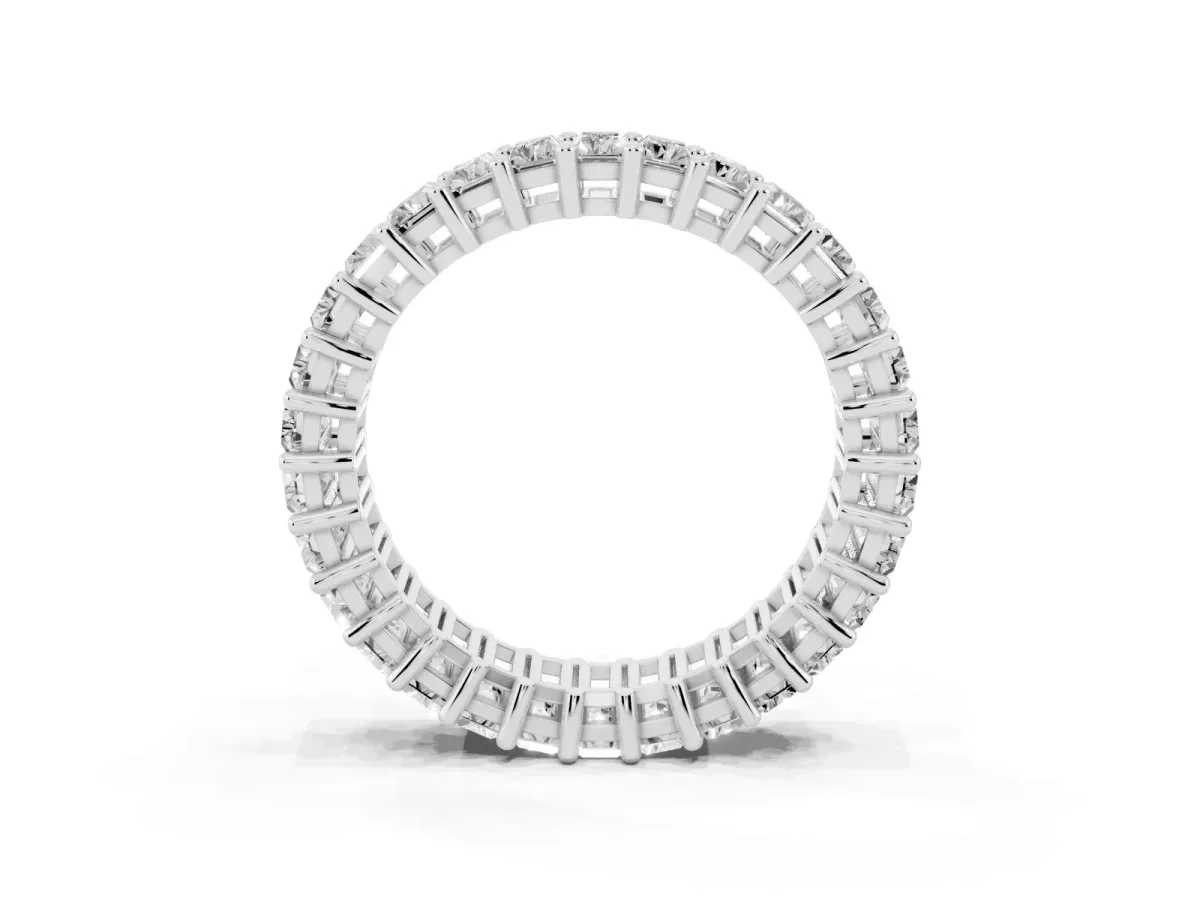 Baguette Cut Eternity Band with Shared Prong Setting Platinum
