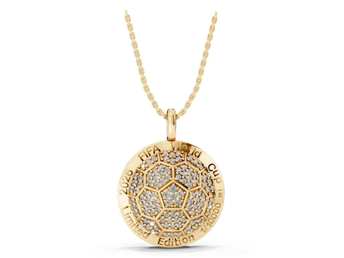FIFA World Cup 2026™ Lab-Grown Diamond Soccer Pendant — Limited Edition (Only 10,000 Available) Yellow gold