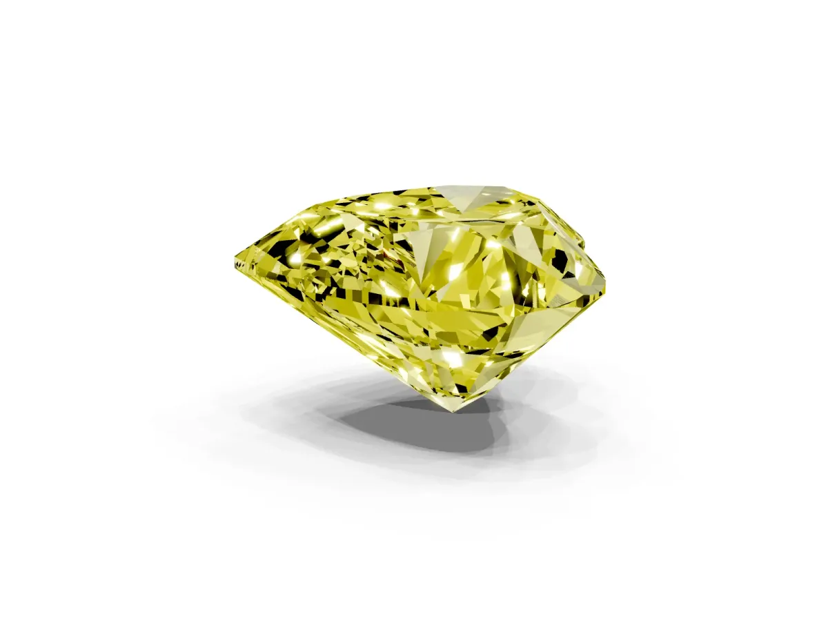 Fancy Yellow Heart Cut Diamond Ring with Marquise Side Stones and Prong Setting Platinum