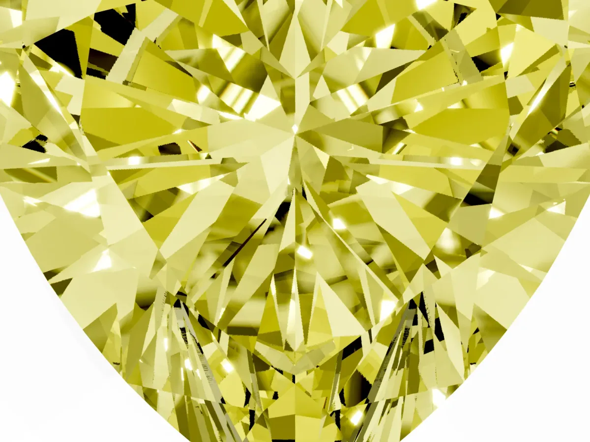 Fancy Yellow Heart Cut Diamond Solitaire Ring with Prong Setting and Classic Band Yellow gold