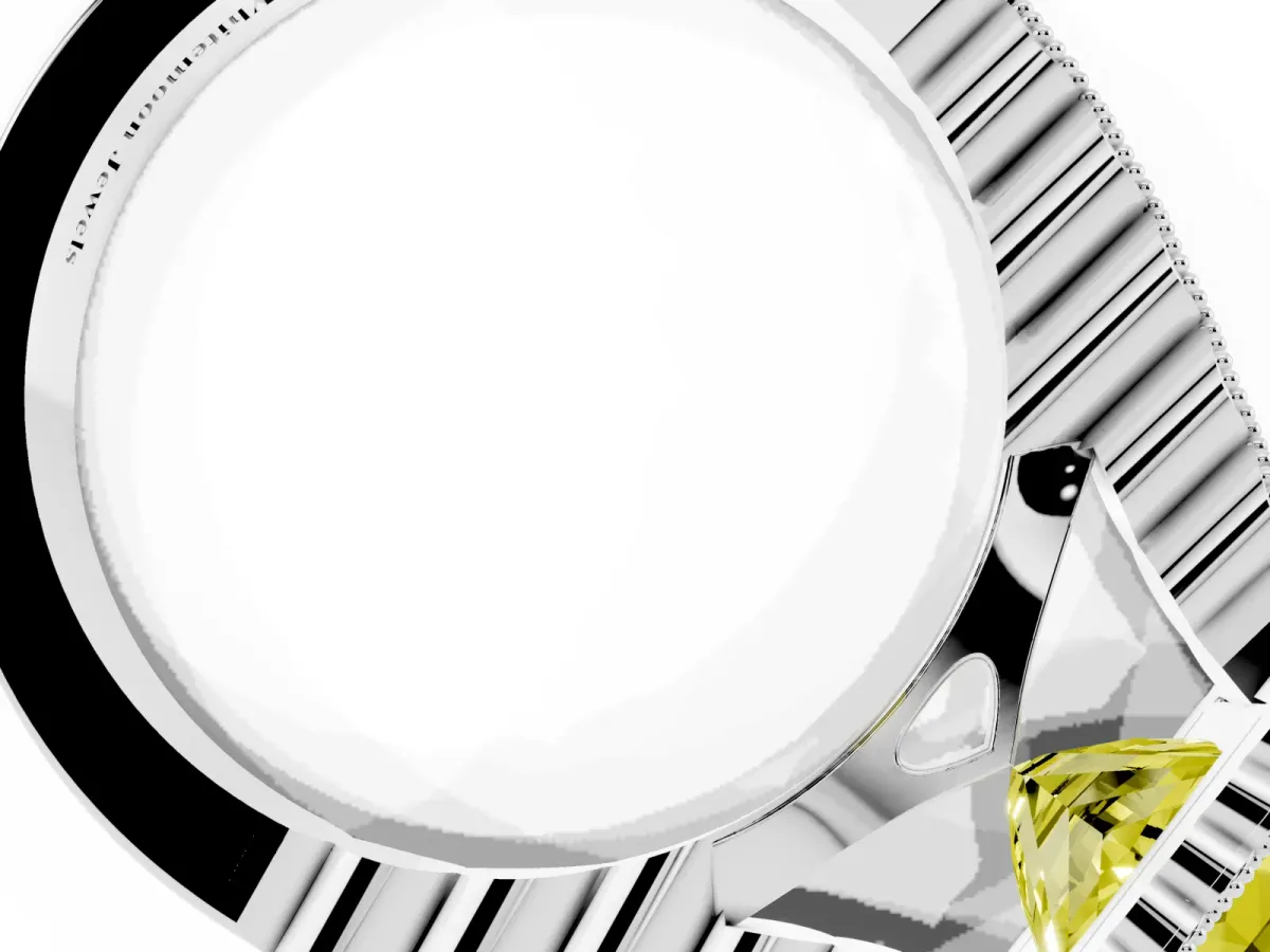 Fancy Yellow Princess Cut Cut Halo Pavé Solitaire Ring with Milgrain Band Platinum