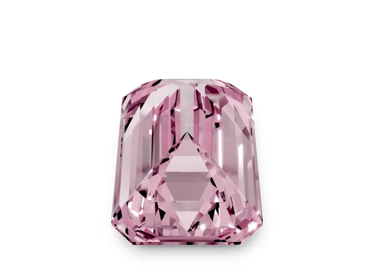 Fancy Pink Emerald Cut Cut Pave Band Milgrain Solitaire Ring Yellow gold