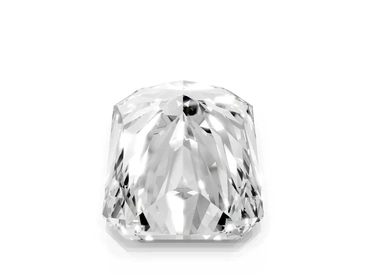 Radiant Cut Cut Pave Band Milgrain Solitaire Ring Yellow gold