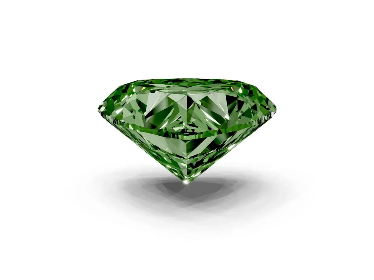 Fancy Green Heart Cut Cut Double Halo Diamond Engagement Ring with Pave Band and Four-Prong Setting Rose gold