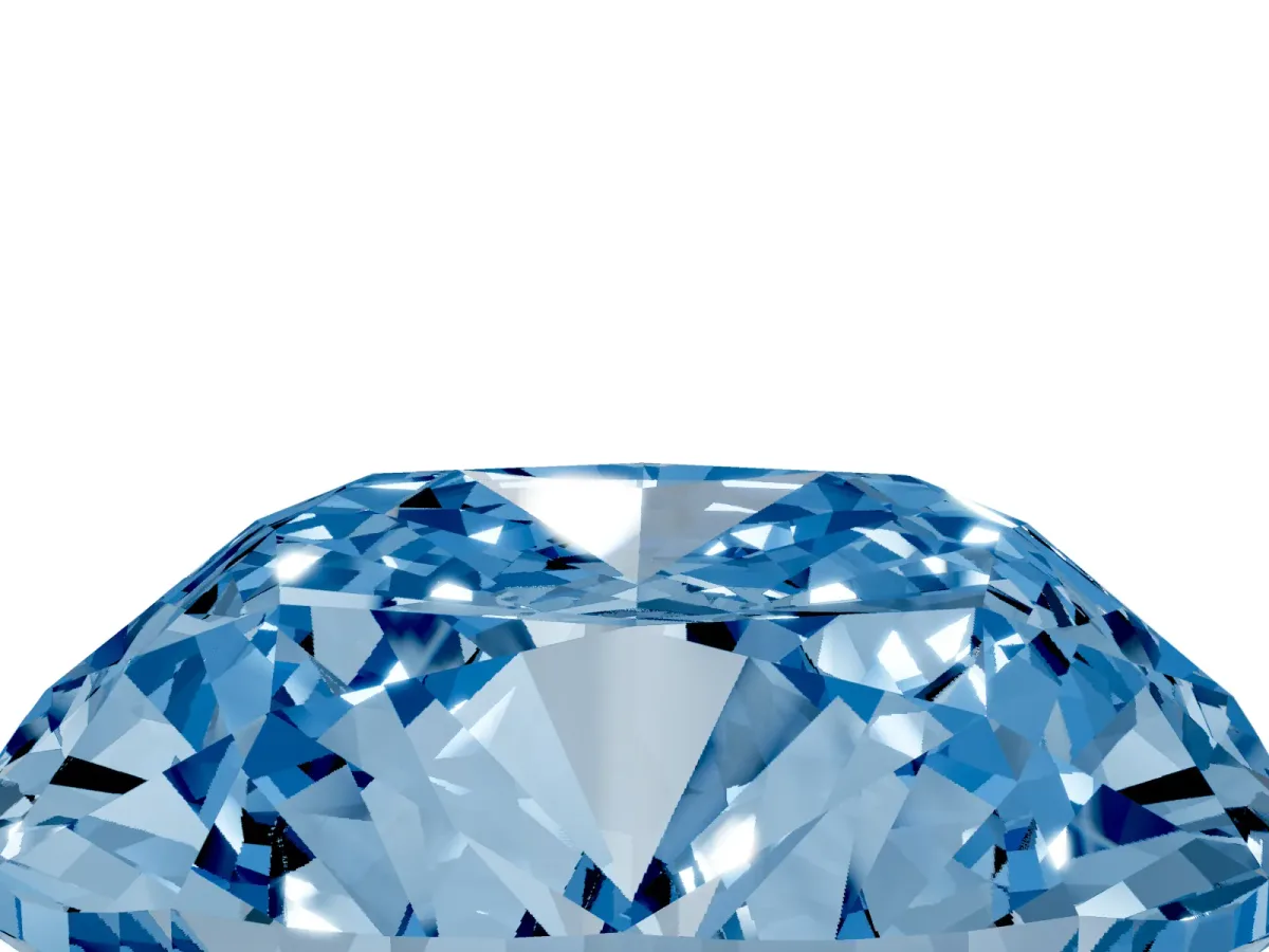 Fancy Blue Cushion Cut Solitaire Engagement Ring with Cathedral Band and Four-Prong Setting Platinum