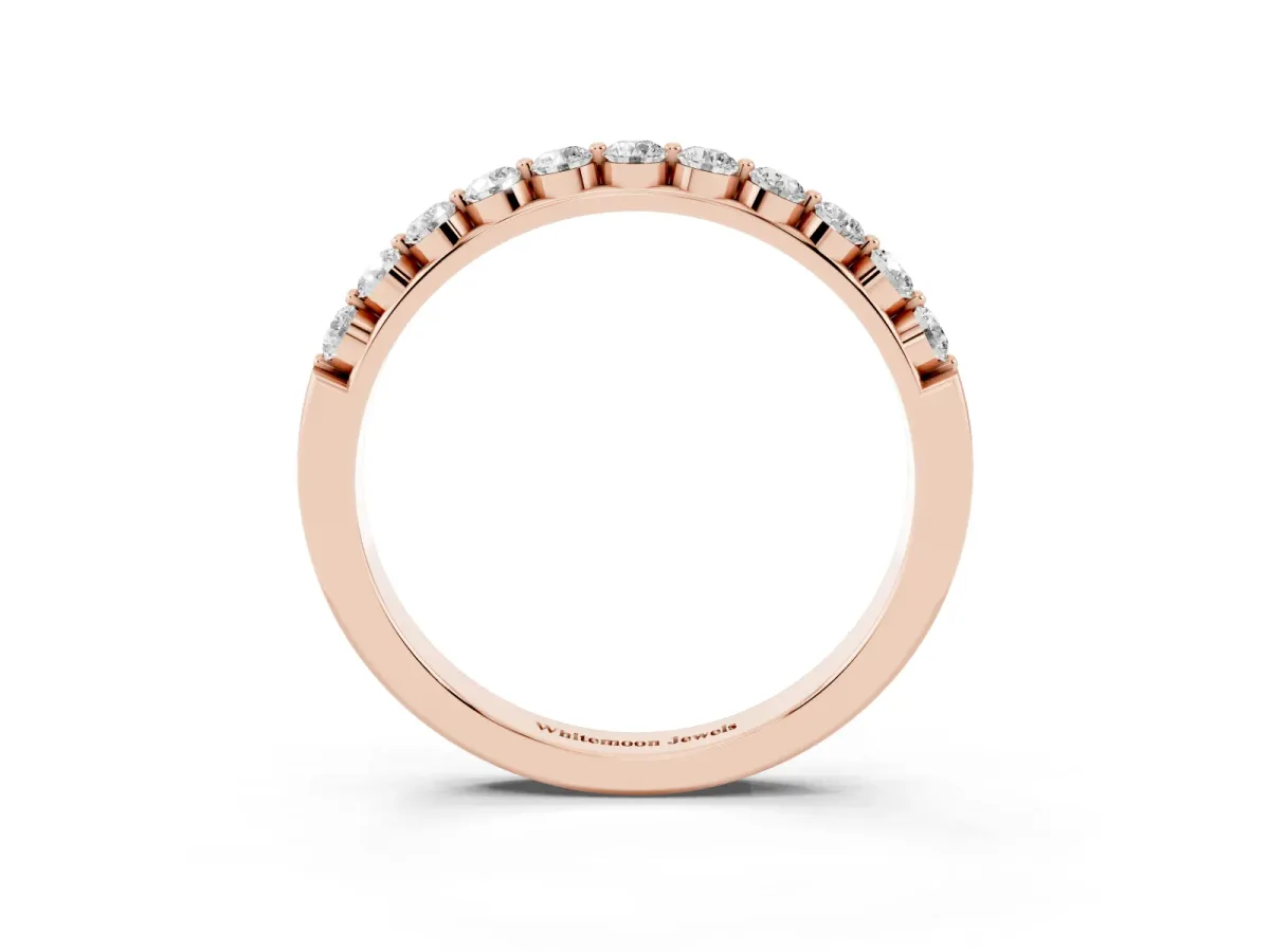 Round Diamond Channel Set Eternity Band Rose gold