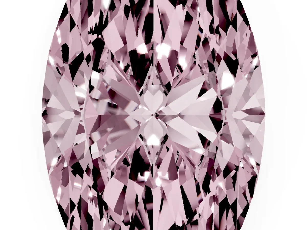 Fancy Pink Marquise Cut Cut Cathedral Pave Diamond Engagement Ring with Six-Prong Setting Rose gold