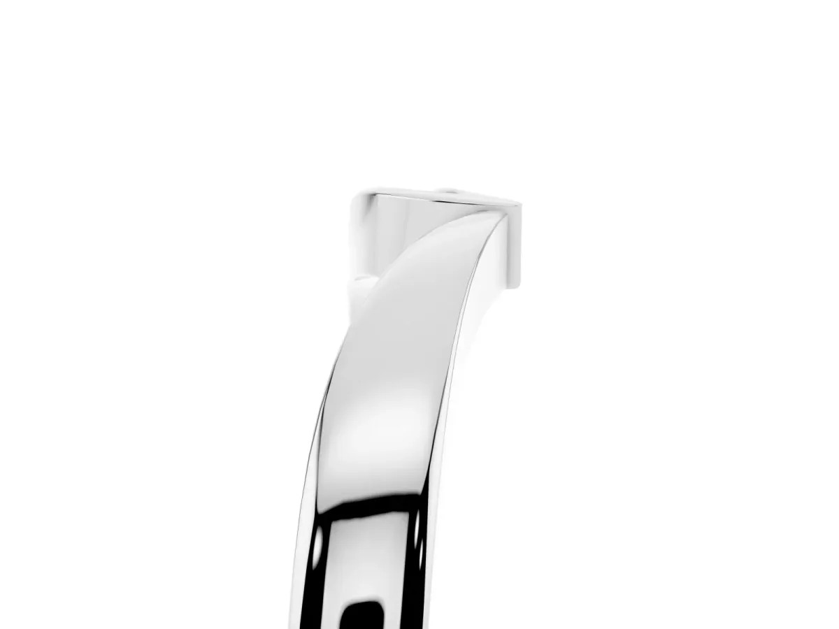Channel Set Round Diamond Contour Band Silver
