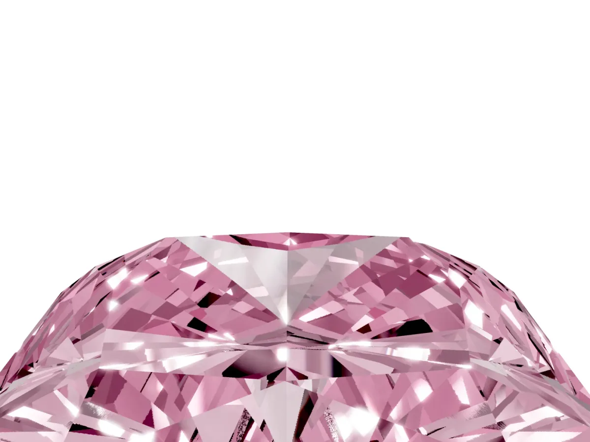 Fancy Pink Radiant Cut Cut Pave Band Milgrain Solitaire Ring Silver