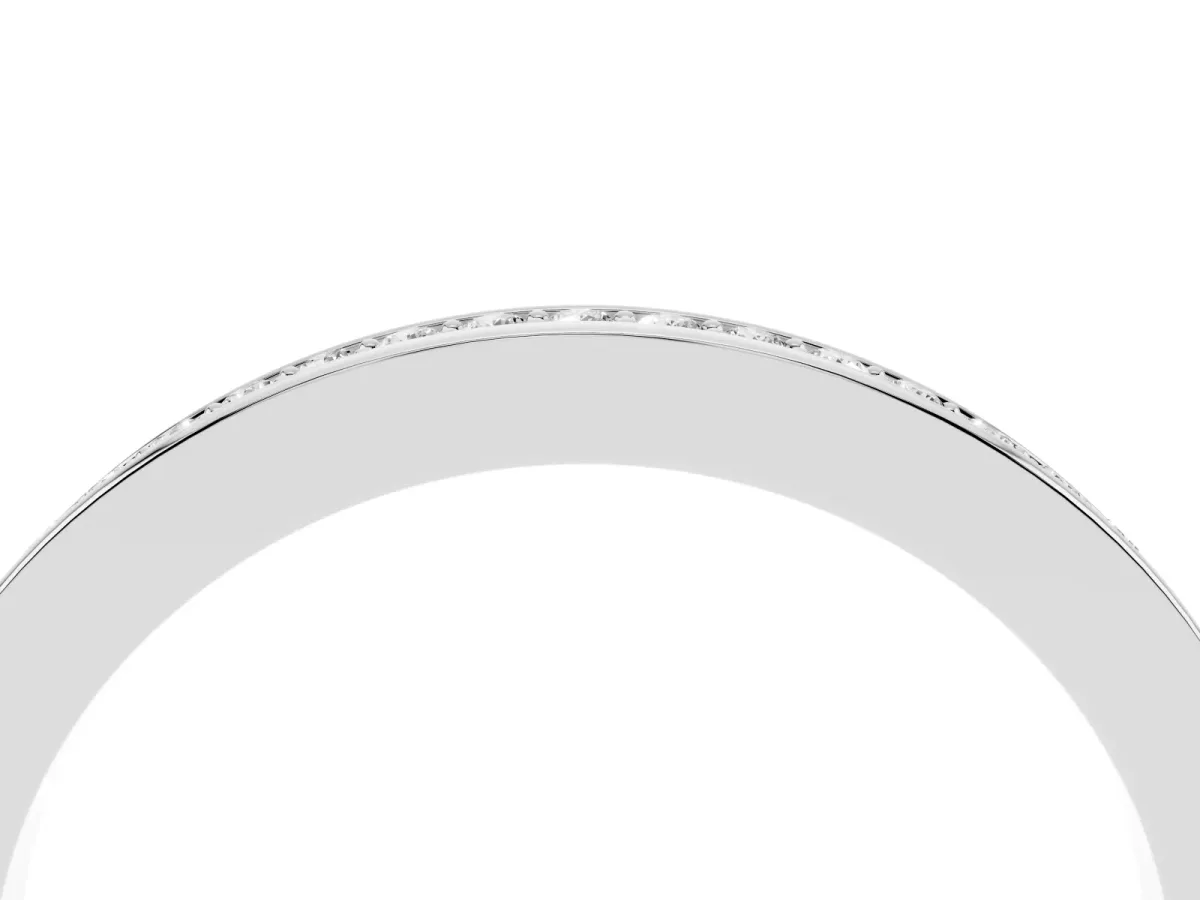 Round Diamond Half Eternity Pavé Band Platinum